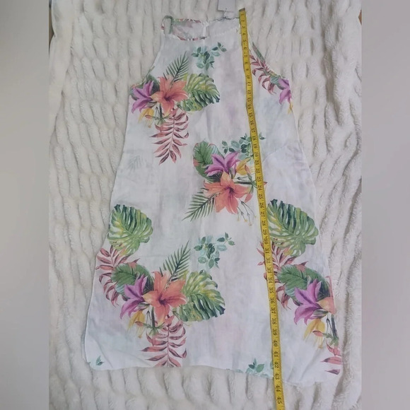 LUNGO L’ARNO Women’s 100% Linen Floral Dress NEW - Picture 16 of 16